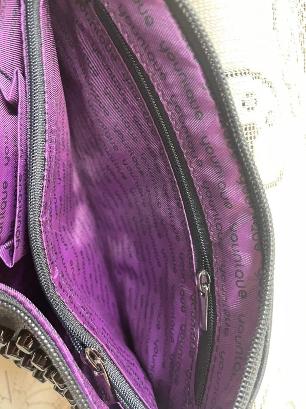 Younique Black Studded  Wristlet Crossbody